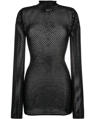 Off-White c/o Virgil Abloh Perforated Mini Dress - Black