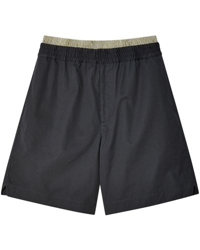 Bottega Veneta Layered Cotton Shorts - Black