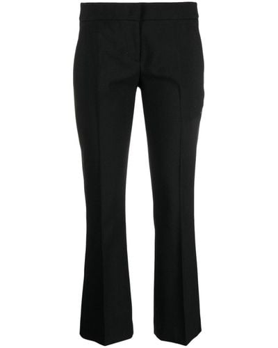 Blumarine Pantalones capri de talle bajo - Negro