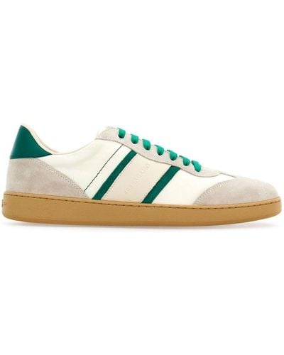 Ferragamo Panelled Lace-up Trainers - Green