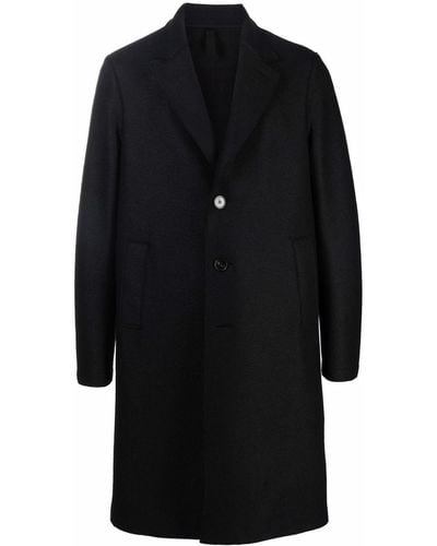 Harris Wharf London Notched-lapels Single-breasted Coat - Black