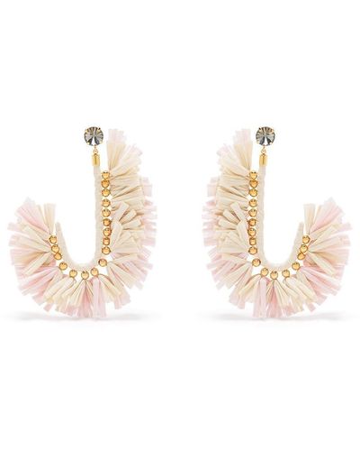 La DoubleJ Tassel-detail J Earrings - Metallic