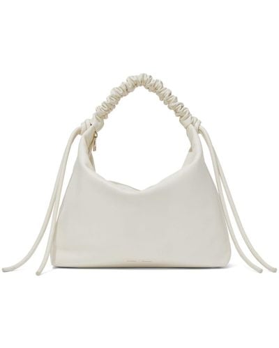 Proenza Schouler Medium Drawstring Leather Shoulder Bag - White