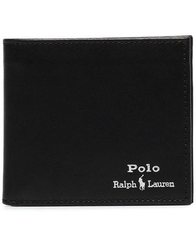Polo Ralph Lauren Portafoglio bi-fold con ricamo - Nero
