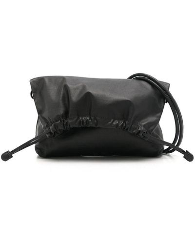 Osklen Medium Napa Sack Flat Shoulder Bag - Black