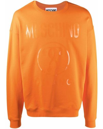 Moschino Sweater Met Logopatch - Oranje