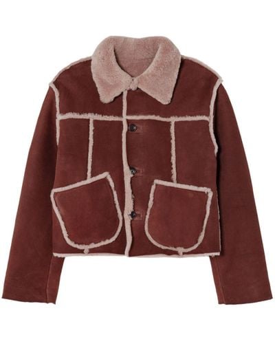 RE/DONE Reversible Shearling Jacket - Brown