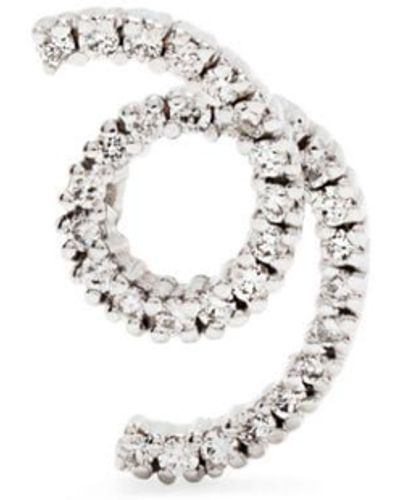 Delfina Delettrez 18kt White Gold And Diamond Single Loop Earring