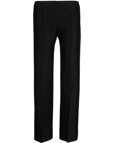 The Row Flame Pressed-crease Slim-fit Pants - Black