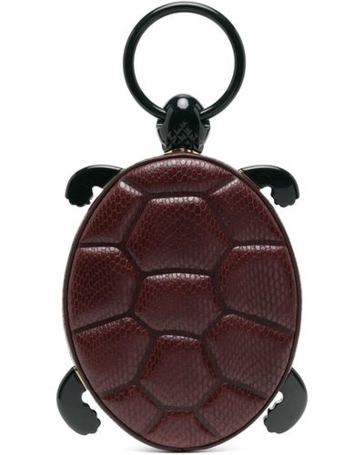 STAUD Tortuga Leren Clutch - Bruin