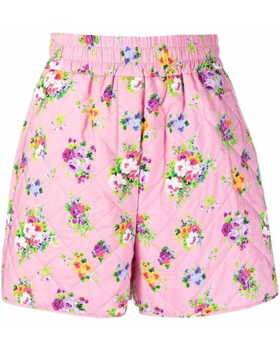 MSGM Shorts Met Bloemenprint - Roze