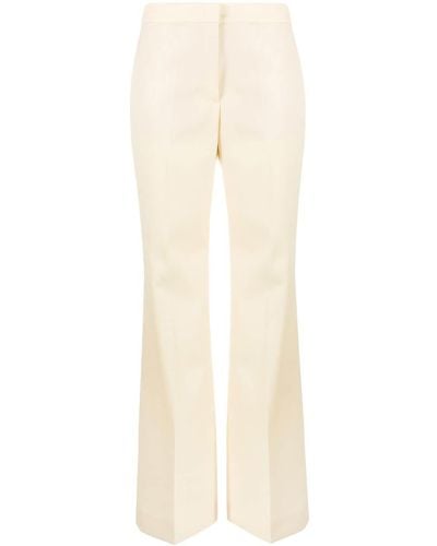 Moschino High-waisted Straight-leg Trousers - Natural