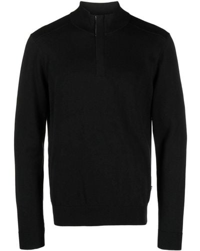 BOSS Long-sleeve High-neck Sweater - Black