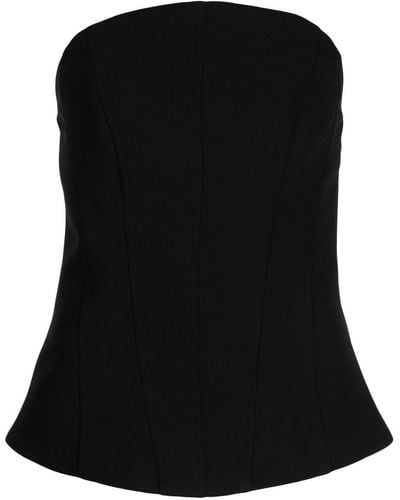 Manning Cartell Top crop stile corsetto - Nero