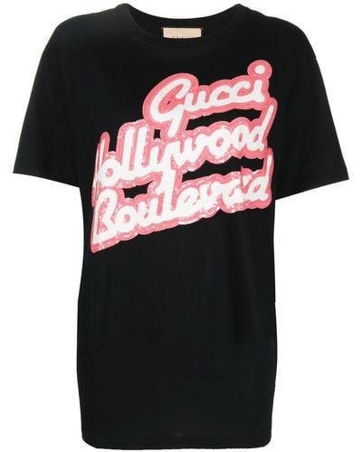 Gucci T-shirt Hollywood Boulevard - Nero