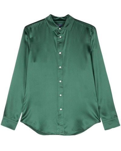 Polo Ralph Lauren Chemise en soie à manches longues - Vert