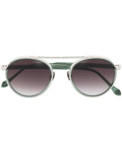 Matsuda Gradient-lenses Round-frame Sunglasses - Gray