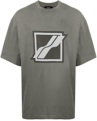 we11done Logo-print T-shirt - Grey