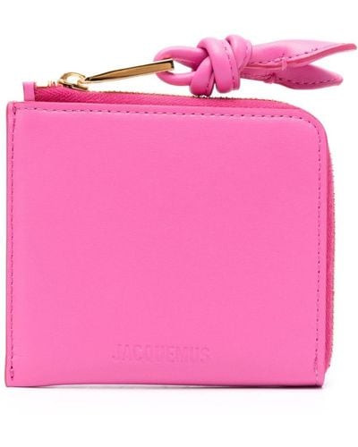 Jacquemus Le Porte-monnaie Tourni Leather Wallet - Pink