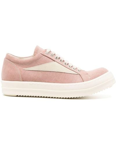 Rick Owens Lido Vintage Lace-up Trainers - Pink