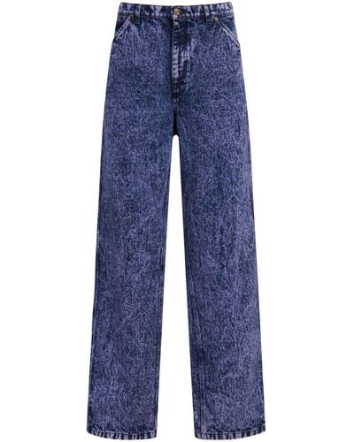 Marni Stonewashed Mid-rise Straight-leg Jeans - Blue