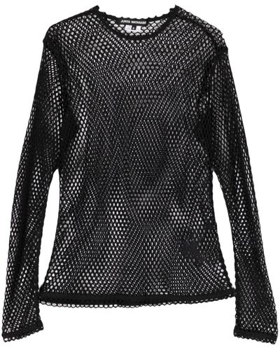 Junya Watanabe Open-knit top - Schwarz