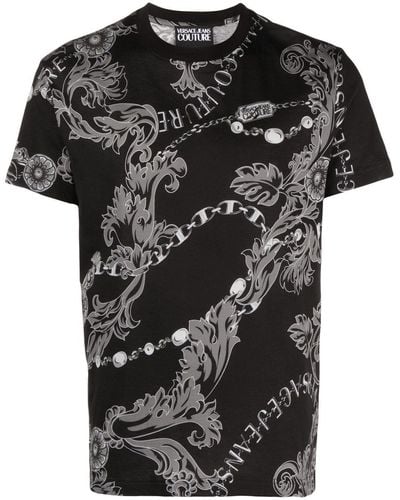 Versace T-shirt CHAIN COUTURE - Nero