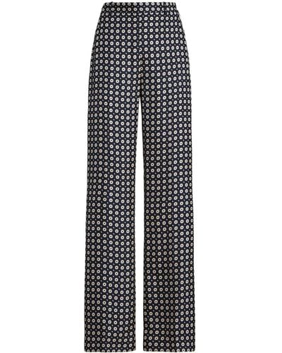 Polo Ralph Lauren Geometric-print Straight-leg Pants - Blue