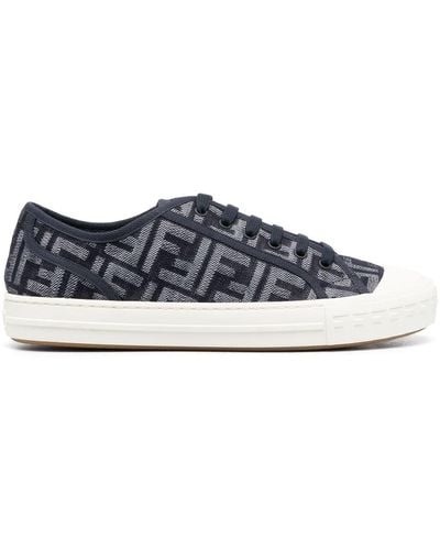 Fendi Domino Monogram Sneakers - Gray