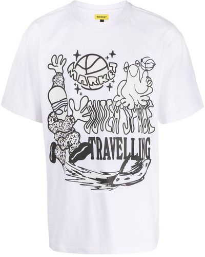 Market Graphic-print Cotton T-shirt - White