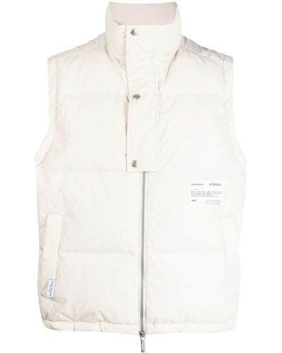 Izzue Logo-patch Quilted Down Gilet - White
