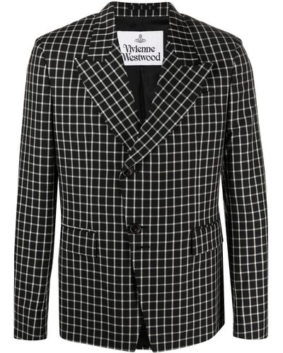 Vivienne Westwood チェック ジャケット - ブラック