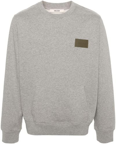 Zadig & Voltaire Aime Sweater Met Logopatch - Grijs