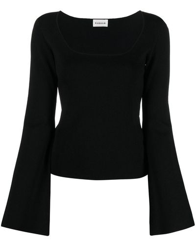 P.A.R.O.S.H. Roma Wide-sleeve Sweater - Black