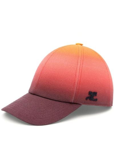 Courreges Shaded Effect Cotton Cap - Pink