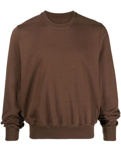Rick Owens Extra-long Sleeve Cotton Sweatshirt - Brown