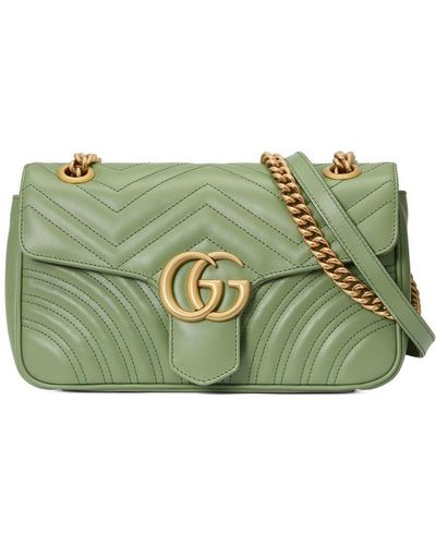 Gucci GG Marmont Matelassé Shoulder Bag - Green