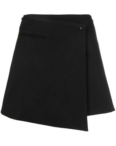 GOODIOUS Asymmetric Mini Skirt - Black