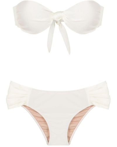 Adriana Degreas Knotted Strapless Bikini - White