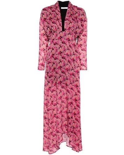 IRO Nollie Maxi-jurk Met Bloemenprint - Rood