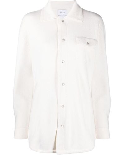 Barrie Chest Flap-pocket Shirt - White
