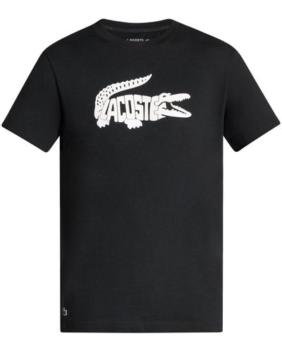 Lacoste Camiseta con logo Crocodile - Negro