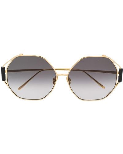 Linda Farrow Marie heptagonal sunglasses - Mehrfarbig