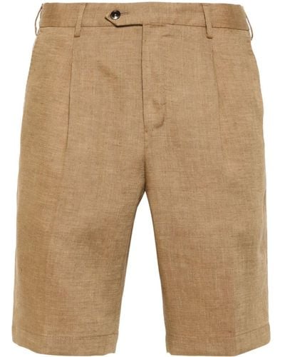 PT Torino Linen Bermuda Shorts - Natural