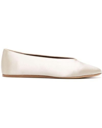 Le Monde Beryl Textured Ballerina Shoes - White