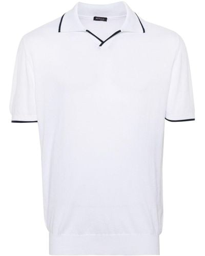 Kiton Knitted Cotton Polo Shirt - White