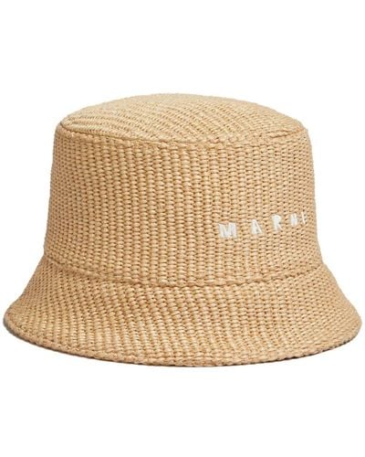 Marni Sombrero de pescador con logo bordado - Neutro