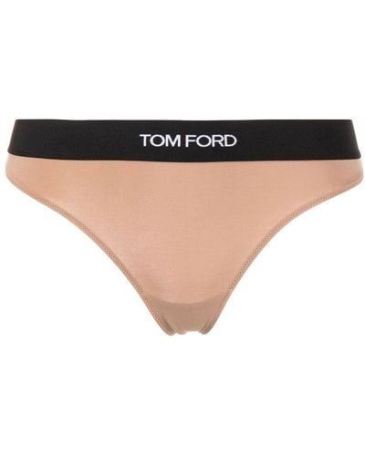 Tom Ford Tanga con logo en la cinturilla - Neutro