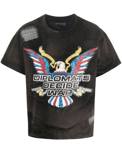Who Decides War Diplomats Decide War Cotton T-shirt - Black