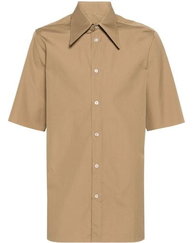 Maison Margiela Oversized-collar Cotton Shirt - Natural